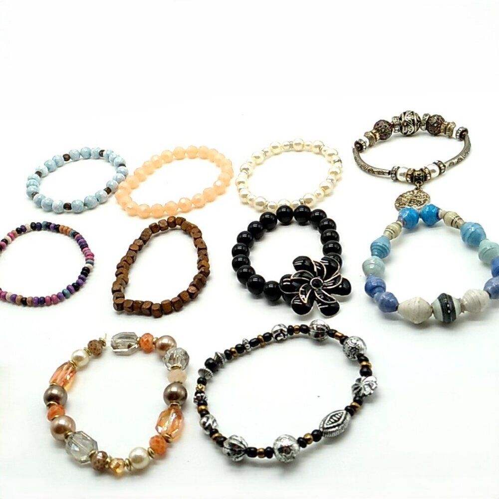 Lot of 10 Stretch Bracelets